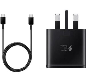 شارژر 45 وات سامسونگ با کابل 2 متری | راهنمای تشخیص اصل از تقلبی 2 مقایسه شارژر 45 وات اصلی و تقلبی سامسونگ